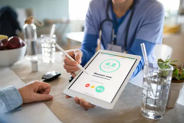 Doctor examining patient